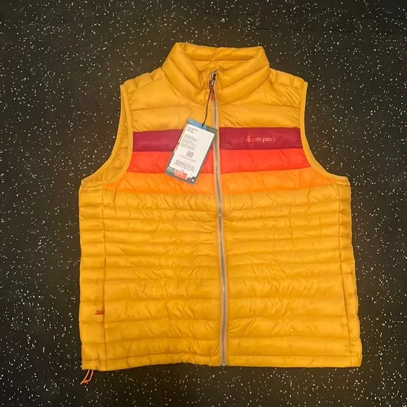 Cotopaxi Fuego Down Vest “Amber Stripes” women’s XL NWT - Picture 2 of 12